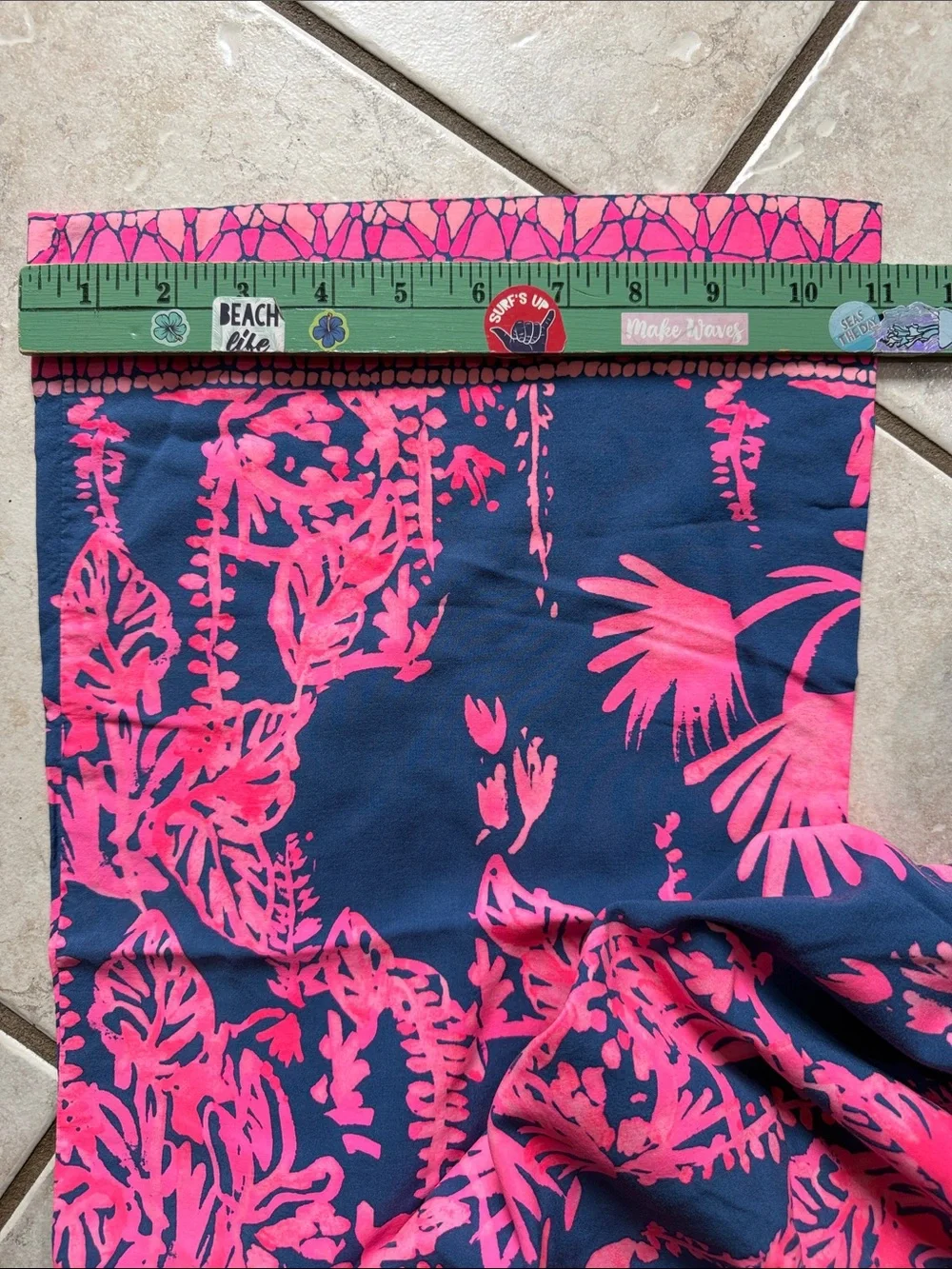 Tropical Wide Leg Lilly Pulitzer Navy and Bright Pink Lounge Beach Bottoms Small